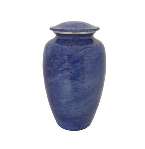 Urne funéraire en aluminium Couleur noire avec feuille d'argent Gravée Urne artisanale en aluminium à vendre - Product Image 4