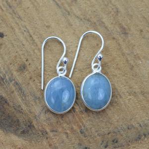 Boucles d'oreilles en argent Sterling 925 faites à la main Style Boho aigue-marine pierres précieuses boucles d'oreilles tendance bijoux cadeau pour les femmes pour la fête - Product Image 3