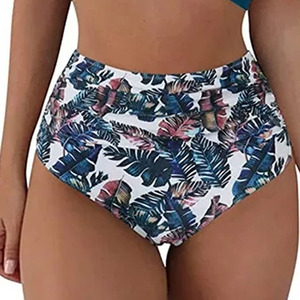 Latest Design Animal Print High Waist Sexy Three Piece <b>Bikini</b> <b>Set</b> for Women with Breathable Quick Dry Fabric <b>Triangle</b> Bra Style - Product Image 6