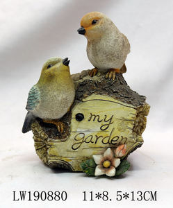 Figurines de grenouille et d'oiseaux de jardin en gros, jouant sur une bascule avec lumière solaire, décoration de pelouse pour l'extérieur, cadeau pour la cour - Product Image 2