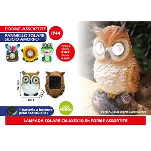 Lampe solaire de formes assorties 6x5x10,5h Lampes de jardin Décoration extérieure écologique - Product Image 2