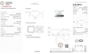 Diamante Suelto Cultivado en Laboratorio con Certificación IGI, Claridad VS, Azul Intenso Fantasía, 2.5 Quilates, Corte Asscher, Precio B2B - Product Image 2
