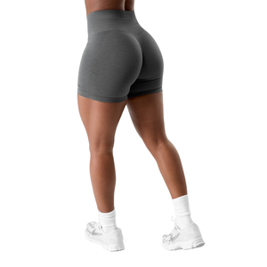 กางเกงขาสั้นออกกำลังกายผู้หญิง ทรงสูง กระชับรูปร่าง ไร้ตะเข็บ เหมาะสำหรับโยคะและกิจกรรมกีฬา - Product Image 5