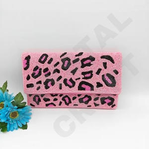 <b>Pink</b> And Black Custom Beaded <b>Party</b> Clutch Evening <b>Bag</b> Designer Ladies Shoulder <b>Bags</b> Luxury Purses and Handbags <b>Parties</b> - Product Image 1