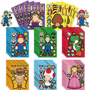 Pegatina Decorativa de PVC de Super Mario Bros, Pegatina de Vinilo de Dibujos Animados para Decoración del Hogar y Regalos Promocionales - Product Image 1