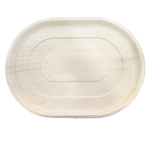 Bandeja de servicio ovalada profunda duradera de 17x12 pulgadas, bandeja de comedor de cocina desechable multiusos, uso en restaurante doméstico degradable - Product Image 1
