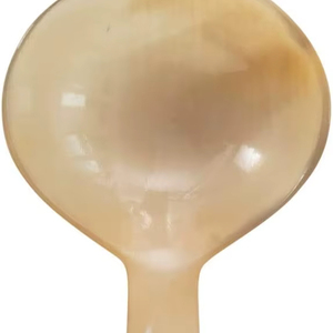 Cuillère artisanale en corne de buffle naturelle avec finition miroir, écologique, résistante aux rayures, outil de cuisine en provenance d'Inde - Product Image 1