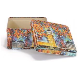 Afremov 1.9L Caja de almacenamiento de metal 158x158x80mm Organización eficiente cuadrada para organización Big Ban - Product Image 4