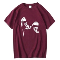 T-shirt à manches courtes, coupe classique, décontracté, personnalisé, imprimé, uni, teint, motif uni, unisexe, respirant, mélange de coton, 220g