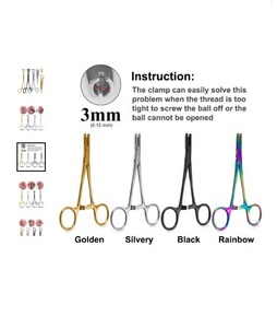 Pinzas de acero quirúrgico certificadas CE Mahersi, herramienta de perforación de cuerpo colorida para alicates de perforación de tabique, grumos - Product Image 4