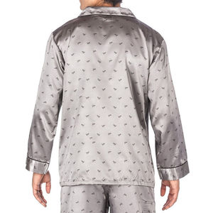 Pijamas de Seda Satinada para Hombre, Estampados, Transpirables, Térmicos, Casuales, de Alta Calidad OEM, MOQ Bajo - Product Image 5