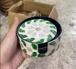 ที่รองแก้วฝังมุกหรูหรา สำหรับตกแต่งบ้านและเป็นของขวัญ - Product Image 1