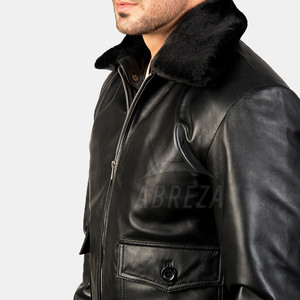 Venta Directa 2025 Chaqueta de Cuero Vacuno Personalizada para Hombre, Cuello Alto, Alta Calidad, Temporada de Invierno, Colores Personalizados, Transpirable, Casual - Product Image 4