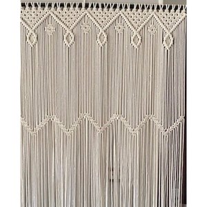 Bohemian Macrame <b>Wall</b> Decor Rattan Art Decor Style Hanging Curtain <b>Framed</b> Tassel Pattern for Living Room - Product Image 2