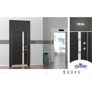 ABSDOOR RIGA Porte en acier de haute sécurité élégante, réglable et insonorisée pour entrée intérieure pour villas et hôtels Turquie - Product Image 2