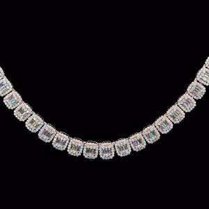 สร้อยคอคิวบาลิงค์หรูหราแบบใหม่ ขนาด 9 มม. ประดับเพชรโมอิสซาไนต์ทรงบาแกตต์ สร้อยคิวบาลิงค์แบบฮิปฮอปสั่งทำพิเศษ - Product Image 5