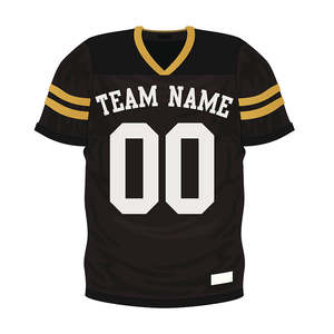 Uniformes de fútbol americano de lujo sublimados personalizados, camiseta vintage de malla con cuello en V y mangas cortas para equipos deportivos de verano - Product Image 5