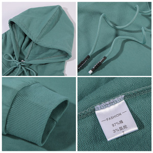 Printemps et automne pas cher 21 couleurs plaine pull à capuche logo personnalisé imprimé blanc couleur pure unisexe femmes hommes sweats à capuche - Product Image 6