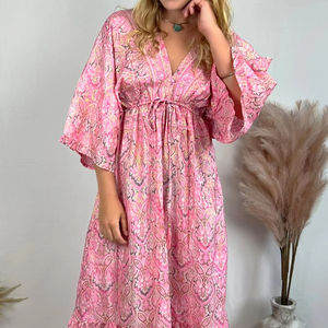 Été Femmes Françaises Plage Col en V Profond Robe de Soirée Sexy Sans Manches Dos Nu Côté Split Design Couleur Solide Longue Meilleure Robe - Product Image 1