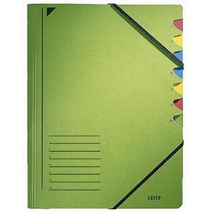 Green Recycled Cardboard Filing <b>Folder</b> for <b>A4</b> Size 7-Compartment Pendarec Multicolored Block - Product Image 1
