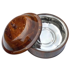 Servidor de comida caliente de madera y metal de estilo europeo - Product Image 3