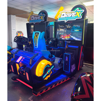 Salle de jeux vidéo de grande taille pour adultes, simulateur de course, accepteur de billets en métal anglais, jeu solo, course folle, vol sauvage, dérive