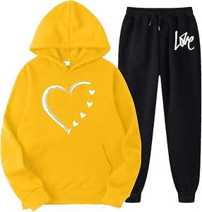 High Quality Custom Sweatshirt Pullover Crop <b>Sweatsuit</b> <b>Women</b> Two Piece Set Half Zipper <b>Women</b> Sweatshirt and Joggers Pants - Product Image 1