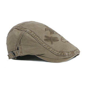 Béret à épices Millennium pour printemps automne dame Vintage circonférence de la tête Lotus broderie nouveau Style National chinois Performance cycliste - Product Image 5
