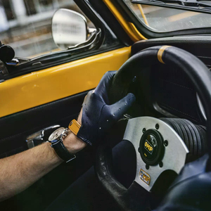 Gants de conduite en cuir de vache personnalisés à logo, très vendus, hautement performants, décontractés et élégants, avec une fonction de sécurité - Product Image 5