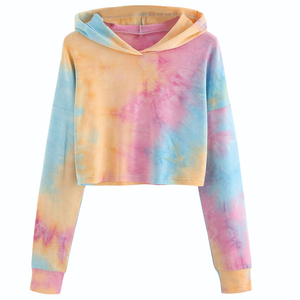 Nueva llegada de las mujeres Crop Top Hoodies más vendidos de las mujeres de algodón Crop Hoodie - Product Image 1
