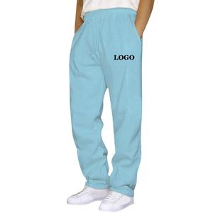 กางเกงสเวตเตอร์เอวสูงผ้าแคนวาสสำหรับผู้ชายใส่ได้ทุกวันมีสายรัดเอวยางยืดและมีกระเป๋ามีซิปขนาด XL สวมใส่สบาย - Product Image 3