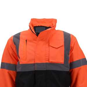 Chaquetas DE TRABAJO DE SEGURIDAD reflectantes de alta calidad para hombre, chaqueta de ropa de trabajo de alta visibilidad para construcción, chaquetas de hombre de seguridad personalizadas - Product Image 3