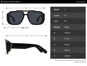 กรอบแว่นกันแดดแฟชั่นทรงใหญ่ ดีไซน์โดดเด่น รับผลิตตามแบบ (OEM) สำหรับผู้ชาย ป้องกันรังสียูวี 400 ป้องกันแสงสะท้อน เหมาะสำหรับขับรถ ใช้ได้ทั้งผู้ชายและผู้หญิง สไตล์วินเทจ ขายส่ง เลนส์หลากสี รับทำโลโก้ รูปทรงวงรี - Product Image 3