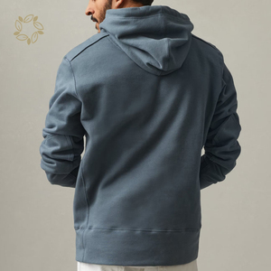 Sweat uni avec capuche en fourrure Sweat à capuche de sport en coton biologique Sweat à capuche homme écologique - Product Image 3