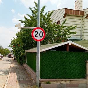 TT-29 Reflective Traffic Sign Maximum Speed Limit 40 Steel and PVC Material for <b>Roadway</b> <b>Safety</b> LED Solar Options Available - Product Image 2