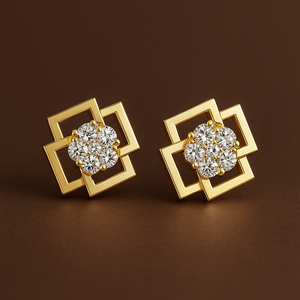 Prix de gros Boucles d'oreilles clous en or blanc 18 carats avec diamants CVD de laboratoire, or massif 14 carats, 0,25 TCW, taille brillant, certifiées IGI, pour mariages - Product Image 1