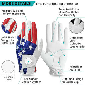 Guantes de golf transpirables de piel de oveja de alta calidad, lo último en guantes de golf con logotipo personalizado, diseño de camuflaje - Product Image 4