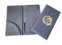 Porte-menu en cuir PU sur mesure, format A4, pour hôtel et restaurant, avec clip, logo en acrylique, design moderne, couleur personnalisée, certifié ISO9001