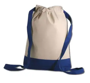 Durable Canvas Backpack Bags Two Tone Canvas Sport Promotional Backpacks Bulk With Adjustable Straps