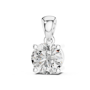 Pendentif en or jaune 14 carats avec diamant rond de laboratoire pour femmes, bijoux de mariée minimalistes, cadeau d'anniversaire de luxe certifié - Product Image 4