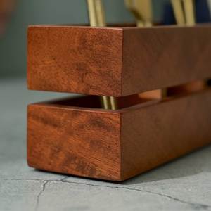 Modern Wooden Multifunctional Handmade <b>Cutlery</b> Organizer Kitchen Utensil Holder Flatware Storage <b>Stand</b> for Spoon Fork Knife - Product Image 5