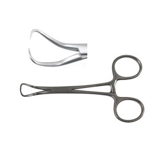 Pinzas Quirúrgicas Tipo Backhaus con Mordazas Curvas y Afiladas, Cuerpo de Acero Inoxidable, Instrumentos para Perforaciones Corporales y Laboratorio Veterinario - Product Image 5