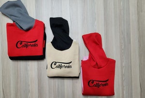 Sweats à capuche avec broderie, mélange de couleurs à carreaux, unisexe, coupe ajustée, impression personnalisée, 100% coton molleton, hiver, fabriqué en Turquie, meilleure qualité - Product Image 2