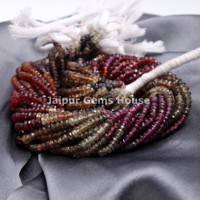 Vente chaude Meilleure Qualité 3-4mm Naturel Tdra Saphir À Facettes Rondelle Forme Perles De Pierres Précieuses pour Bracelet Fabrication De Bijoux Pierre