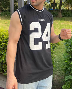 OEM Custom logo High Quality Fashion <b>Men's</b> Workout Stringer Bodybuilding Singlet Fitness Gym Uniform Breathable Cotton Tank Top - Product Image 5