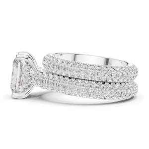 5.20 CT Radiant Cut Lab Diamond Engagement <b>Ring</b> <b>Set</b> for <b>Women</b> VVS-VS EF Clarity 18KT, 14KT, 10KT Gold & 925 Silver Rose, - Product Image 6