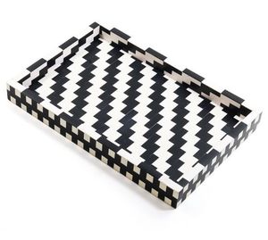 New Arrival Luxury Design Wooden Tray with Mother Pearl Inlay Bone for Food Serving Home Decorative for Ramadan Serving Tray - Product Image 2