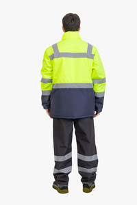 High Visibility Breathable Comfortable Jacket Reflective <b>Strips</b> Customizable Workwear Waterproof Bulk Supply - Product Image 4