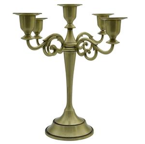 Nouvelles tendances Candélabres Fournitures d'usine en gros Événements de haute qualité Bougeoir en métal à 5 bras et lustre Vente chaude - Product Image 2