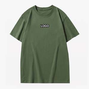 Camiseta de Hombre de Alta Calidad, 100% Algodón, Tejido de Punto, Diseño de Letras Largas, Hombros Caídos, Talla Grande, Transpirable, de Secado Rápido, Cuello Redondo - Product Image 2